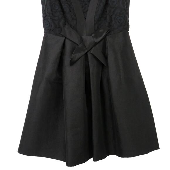 CeCe by Cynthia Steffe Black Lace Satin Mini Dress Size 6 - Picture 5 of 9